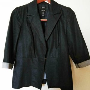 Style & Co Stretch Denim Style Blazer Sz 6